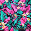 Tropical Foliage Print Nylon Spandex Fabric – Lightweight & Vibrant