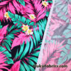 Tropical Foliage Print Nylon Spandex Fabric – Lightweight & Vibrant