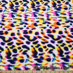 Abstract Fuzzy Animal Print 4-Way Stretch Nylon Spandex Swimsuit Fabric
