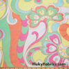 Big Abstract Floral Print Nylon Spandex Power Mesh – Bright Colors