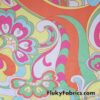 Big Abstract Floral Print Nylon Spandex Power Mesh – Bright Colors