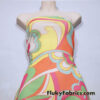 Big Abstract Floral Print Nylon Spandex Power Mesh – Bright Colors