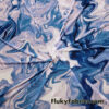 Blue Marble Mesh / Oily Water Print / Lava Design 4-Way Stretch Power Mesh Fabric