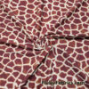 Brownish Red and Ivory Faux Giraffe Fur 4-Way Stretch Fabric