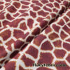 Brownish Red and Ivory Faux Giraffe Fur 4-Way Stretch Fabric