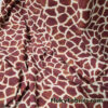 Brownish Red and Ivory Faux Giraffe Fur 4-Way Stretch Fabric