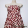 Brownish Red and Ivory Faux Giraffe Fur 4-Way Stretch Fabric