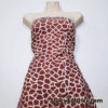 Brownish Red and Ivory Faux Giraffe Fur 4-Way Stretch Fabric