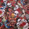 Dia de los Muertos Print Poly Spandex Fabric Beautiful Day of the Death Design