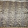 Exotic Dragon Scales Gold Metallic Foil on Champagne Crushed Ice Velvet 4-Way Stretch Fabric