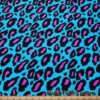 Hot Pink and Black Leopard Print 4-Way Stretch Nylon Spandex Swimsuit Fabric by the Yard at flukyfabrics.com