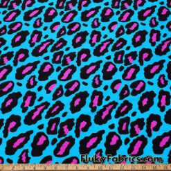 Hot Pink and Black Leopard Print 4-Way Stretch Nylon Spandex Swimsuit Fabric by the Yard at flukyfabrics.com