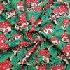 Ladybug Mushroom Village Print French Terry Cotton Knit Fabric