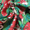 Ladybug Mushroom Village Print French Terry Cotton Knit Fabric