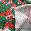Ladybug Mushroom Village Print French Terry Cotton Knit Fabric
