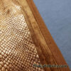 Ochre Foil Metallic Exotic Dragon Scales on Brown 4-Way Stretch Crushed Ice Velvet Fabric