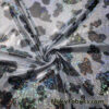 Shattered Glass Metallic Hologram Cow Print 4-Way Stretch Nylon Spandex Fabric