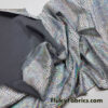 Suncatcher Metallic Exotic Iridescent Dragon Scales on Charcoal Crushed Ice Velvet Fabric