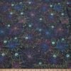 Spiders in Space Halloween Print 4-Way Stretch Poly Spandex Fabric by the Yard at flukyfabrics.com