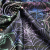 Spiders in Space Halloween Print 4-Way Stretch Poly Spandex Fabric