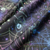 Spiders in Space Halloween Print 4-Way Stretch Poly Spandex Fabric