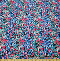 Underwater River Rocks Print 4-Way Stretch Nylon Spandex Fabric Swimsuit Fabric