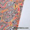 Vibrant Fiery Psychedelic Lava Swirls Nylon Spandex Fabric