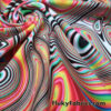 Vibrant Fiery Psychedelic Lava Swirls Nylon Spandex Fabric
