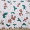100% Cotton Jersey Fabric with Adorable Holly and Cherries Print - Lil' Vixen Collection by The Yard @flukyfabrics.com