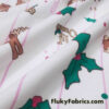 100% Cotton Jersey Fabric with Adorable Holly and Cherries Print – Lil’ Vixen Collection