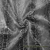 Black on White Exotic Dragon Scales Black Foil on White Crushed Ice Velvet 4-Way Stretch Fabric