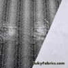 Black on White Exotic Dragon Scales Black Foil on White Crushed Ice Velvet 4-Way Stretch Fabric