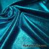Exquisite Teal Shiny Foggy Foil Metallic Mystique Spandex Fabric