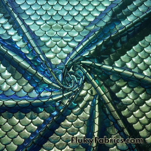 Iridescent Mermaid Scales 4-Way Stretch Fabric