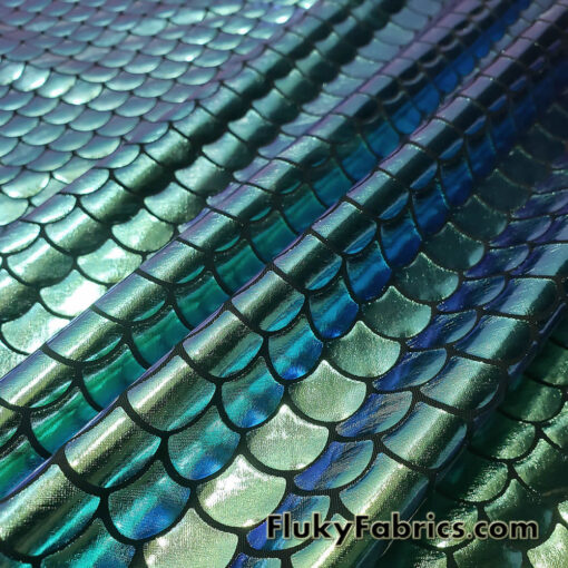 Iridescent Mermaid Scales 4-Way Stretch Fabric