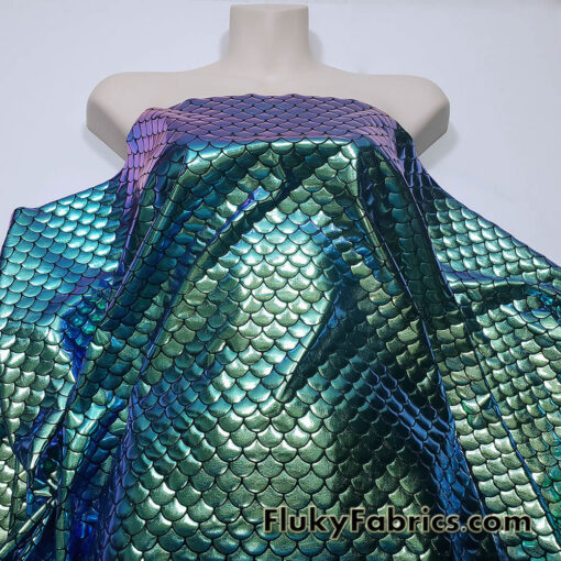 Iridescent Mermaid Scales 4-Way Stretch Fabric