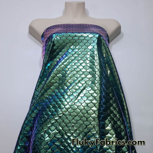 Iridescent Mermaid Scales 4-Way Stretch Fabric