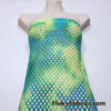 Marine Green Tie Dye Diamond Fishnet 4-Way Stretch Fabric