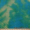 Marine Green Tie Dye Diamond Fishnet 4Way Stretch Fabric by The Yard @flukyfabrics.com