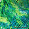 Marine Green Tie Dye Diamond Fishnet 4-Way Stretch Fabric
