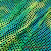 Marine Green Tie Dye Diamond Fishnet 4-Way Stretch Fabric