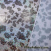 Shattered Glass Metallic Hologram Dark Brown and White Cow Print 4-Way Stretch Nylon Spandex Fabric