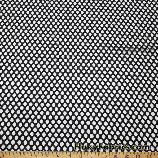 Versatile Black Fishnet Fabric with Diamond-Shaped Holes
