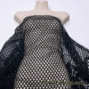 Versatile Black Fishnet Fabric with Diamond-Shaped Holes