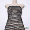 Versatile Black Fishnet Fabric with Diamond-Shaped Holes