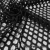 Versatile Black Fishnet Fabric with Diamond-Shaped Holes