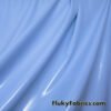 Baby Blue Imitation Latex Fabric - Glossy Liquid Look with 4-Way Stretch at flukyfabrics.com