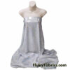 Silver Iridescent Shattered Glass Style 4-Way Stretch Spandex Fabric | Metallic Finish