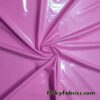 Ultra Pink Color Imitation Latex Fabric – Glossy Liquid Look with 4-Way Stretch