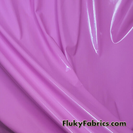 Ultra Pink Color Imitation Latex Fabric – Glossy Liquid Look with 4-Way Stretch